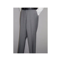 Mens Mantoni Flat Front Pants All Wool Super 140's Classic Fit 46306 - 2 Gray - J.Valintin Men's Wear Legend - 19267