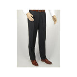 Men's MANTONI Pleated Pants 100% Wool Super 140's Classic Fit 46306 - 3 Charcoal - J.Valintin Men's Wear Legend - 8308