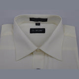 Mens Milani dress shirt soft cotton Blend easy wash business long sleeves Ivory - J.Valintin Men's Wear Legend - 7548