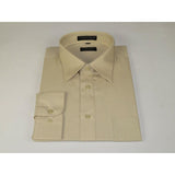 Men's Milani dress shirt soft cotton Blend easy wash business Long sleeves Tan - J.Valintin Men's Wear Legend - 19193