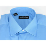 Mens Mondego Stretch Cotton Blend Dress Classic shirt Long Sleeves SN2400 Blue - J.Valintin Men's Wear Legend - 4276