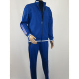 Men's Monte Carlo Turkey Jogging Suit 2pc Jump Set Stretchable 95183 Royal Blue - J.Valintin Men's Wear Legend - 95183 - Royal - M