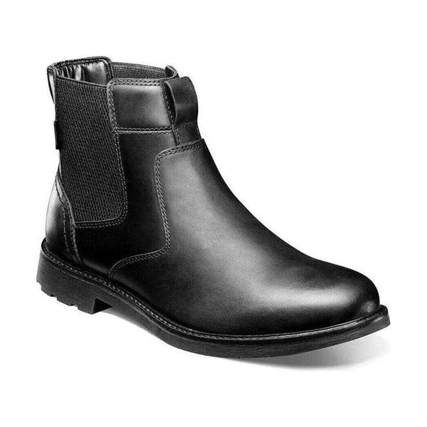 Men's Nunn Bush 1912 Plain Toe Chelsea Boot Leather Black Waxy 85008 - 010 - J.Valintin Men's Wear Legend - 85008 - 010_8_M