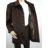 Men's Pea Top Coat Veronesi Wool Cashmere ARNO Brown 46 Regular - J.Valintin Men's Wear Legend - 22545