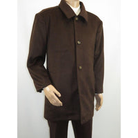 Men's Pea Top Coat Veronesi Wool Cashmere ARNO Brown 46 Regular - J.Valintin Men's Wear Legend - 22545