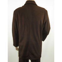 Men's Pea Top Coat Veronesi Wool Cashmere ARNO Brown 46 Regular - J.Valintin Men's Wear Legend - 22545