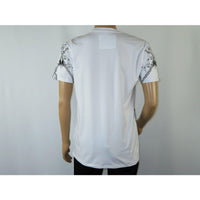 Mens PLATINI Sports Shirt With Rhine Stones Lion Chain STT8023 White - J.Valintin Men's Wear Legend - 92035