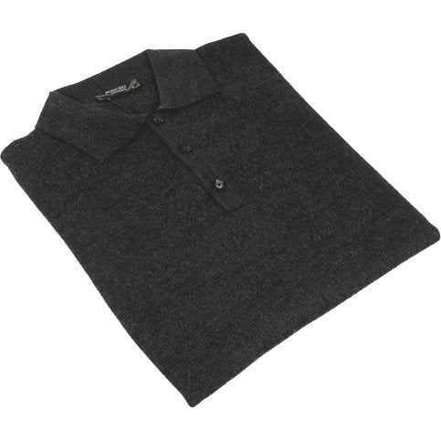 Mens PRINCELY Soft Merinos Wool Sweater Knits Lightweight Polo 1011 - 40 Charcoal - J.Valintin Men's Wear Legend - 96618