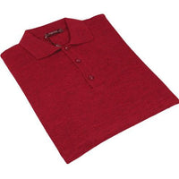 Mens PRINCELY Soft Merinos Wool Sweater Knits Lightweight Polo 1011 - 40 Cranberry - J.Valintin Men's Wear Legend - 96614