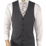 Men's RENOIR Vest Wool 140's Adjustable, Full Lining 508 - 3 Mid Gray - J.Valintin Men's Wear Legend - 80069