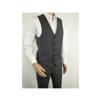 Men's RENOIR Vest Wool 140's Adjustable, Full Lining 508 - 3 Mid Gray - J.Valintin Men's Wear Legend - 80069