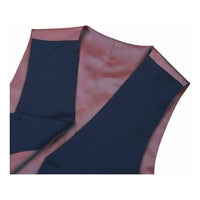 Men's RENOIR Vest Wool 140's Adjustable, Two Pockets 508 - 19 Navy Blue - J.Valintin Men's Wear Legend - 80059