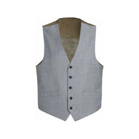 Men's RENOIR Vest Wool 140's Adjustable, Two Pockets 508 - 5 Lt Gray - J.Valintin Men's Wear Legend - 80079