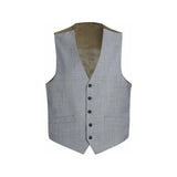 Men's RENOIR Vest Wool 140's Adjustable, Two Pockets 508 - 5 Lt Gray - J.Valintin Men's Wear Legend - 80079