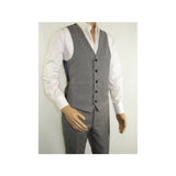 Men's RENOIR Vest Wool 140's Adjustable, Two Pockets 508 - 5 Lt Gray - J.Valintin Men's Wear Legend - 80079