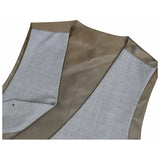 Men's RENOIR Vest Wool 140's Adjustable, Two Pockets 508 - 5 Lt Gray - J.Valintin Men's Wear Legend - 80079