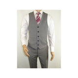 Men's RENOIR Vest Wool 140's Adjustable, Two Pockets 508 - 5 Lt Gray - J.Valintin Men's Wear Legend - 80079