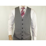 Men's RENOIR Vest Wool 140's Adjustable, Two Pockets 508 - 5 Lt Gray - J.Valintin Men's Wear Legend - 80079