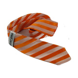 Mens Satin Tie Hankie set Stacy Adams Shadow Stripe Fashion Formal St103 Orange - J.Valintin Men's Wear Legend - 24904