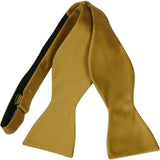 Men's Self Bow Tie By Hand J.Valintin Collection Solid Satin #92548 Gold - J.Valintin Men's Wear Legend - 92548