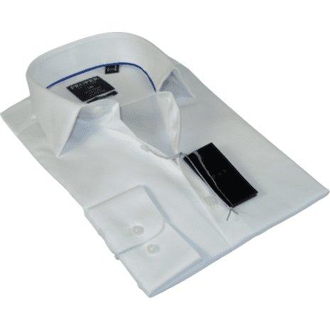 Men's Shirt Christopher Lena PROPER 100% Cotton Wrinkle Free p720ttsr white Slim - J.Valintin Men's Wear Legend - 92465