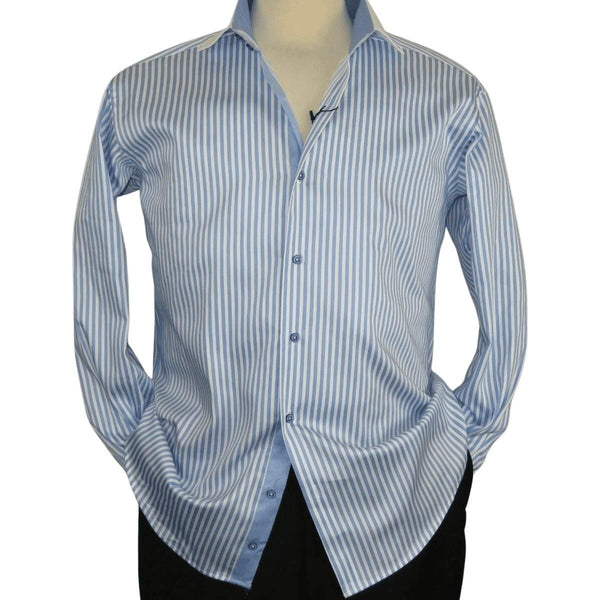 Mens Shirt J.Valintin Turkey Usa Egyption Cotton Axxess Style 1A19 - 68 Blue - J.Valintin Men's Wear Legend - 4879