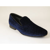 Men's Shoes Steve Madden Slip On Dress or Casual Velvet Lifted Navy Blue - J.Valintin Men's Wear Legend - 100257