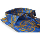 Men's Silky Paisley Floral Shirt By JT Milano AVM Turkey Slim Fit 6011 - 23 Royal Blue - J.Valintin Men's Wear Legend - 6011 - 23 Royal - M