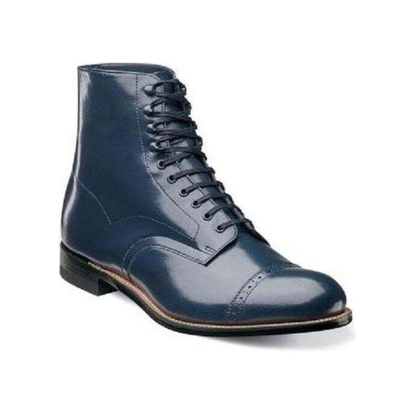 Mens Stacy Adams Madison High Top Boot Biscuit Navy Blue 00015 - 410 - J.Valintin Men's Wear Legend - 00015 - 410 - 7D