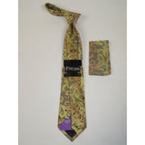 Men's Stacy Adams Tie and Hankie Set Woven Silky Fabric #Stacy62 Gold - J.Valintin Men's Wear Legend - 141