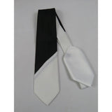 Mens Steven Land Density 100% Silk Crystal Pleated Tie/Hankie CRP30 - 01 Black - J.Valintin Men's Wear Legend - CRP30 - 01