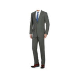 Mens Suit RENOIR English Window Pane Classic Fit Business 292 - 2 Gray Blue - J.Valintin Men's Wear Legend - 19068