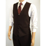 Men's Suit Separate Vest V - neck Adjustable Strap 5Button 201 - 5 Brown - J.Valintin Men's Wear Legend - 201 - 5 - Brown Vest - 36