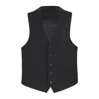 Men's Suit Separate Vest V - neck Adjustable Strap 5Button 2Pockets 201 - 1 Black - J.Valintin Men's Wear Legend - 201 - 1 - Black Vest - 36