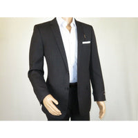 Men's Suit Wool Cashmere Georgio Cosani Two Buttons 910 - 04 Gray Pinstripe - J.Valintin Men's Wear Legend - 16767