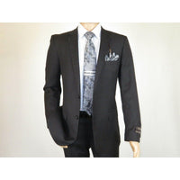 Men's Suit Wool Cashmere Georgio Cosani Two Buttons 910 - 04 Gray Pinstripe - J.Valintin Men's Wear Legend - 16767