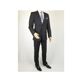 Men's Suit Wool Cashmere Georgio Cosani Two Buttons 910 - 04 Gray Pinstripe - J.Valintin Men's Wear Legend - 16767