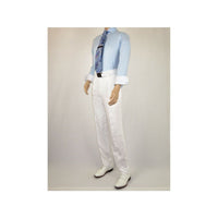 Mens Summer Linen Suit Apollo King Half Lined 2 Button European LN6 White Party - J.Valintin Men's Wear Legend - 93799