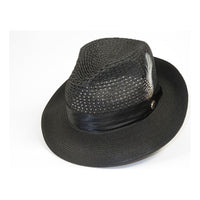 Men's Summer Spring Braid Straw style Hat by BRUNO CAPELO JULIAN JU900 Black - J.Valintin Men's Wear Legend - Ju900 - Black - S