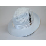 Men's Summer Spring Braid Straw style Hat by BRUNO CAPELO JULIAN JU901 White - J.Valintin Men's Wear Legend - 100393