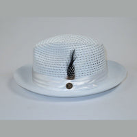 Men's Summer Spring Braid Straw style Hat by BRUNO CAPELO JULIAN JU901 White - J.Valintin Men's Wear Legend - 100393