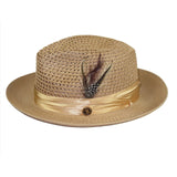 Men's Summer Spring Braid Straw style Hat by BRUNO CAPELO JULIAN JU904 Camel - J.Valintin Men's Wear Legend - Ju904 - Camel - S