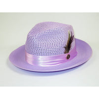 Men's Summer Spring Braid Straw style Hat by BRUNO CAPELO JULIAN JU906 Lavender - J.Valintin Men's Wear Legend - Ju906 - Lavender - S