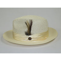 Men's Summer Spring Braid Straw style Hat by BRUNO CAPELO JULIAN JU923 Ivory - J.Valintin Men's Wear Legend - 100429