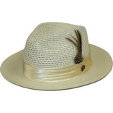 Men's Summer Spring Braid Straw style Hat by BRUNO CAPELO JULIAN JU923 Ivory - J.Valintin Men's Wear Legend - 100429