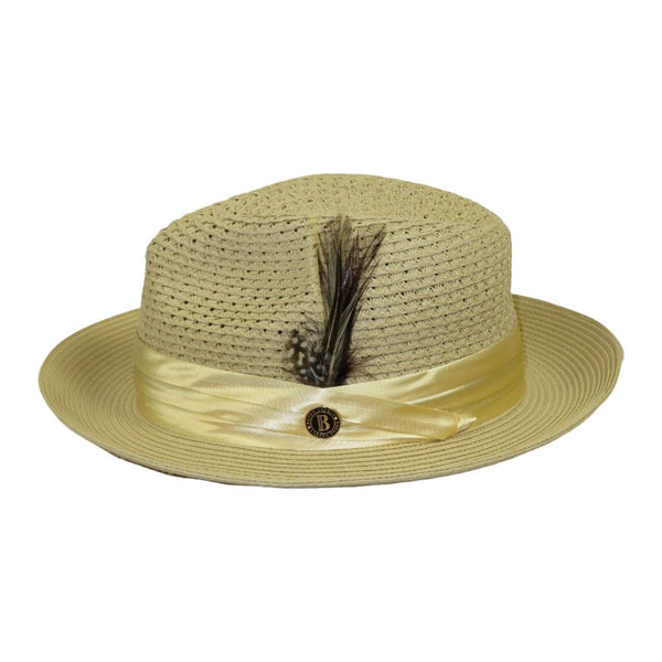 Men's Summer Spring Braid Straw style Hat by BRUNO CAPELO JULIAN JU925 Beige - J.Valintin Men's Wear Legend - 100437