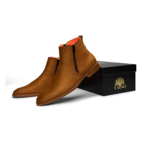 Men's TAYNO Chelsea Chukka Soft Micro Suede Zip up Boot Coupe S Camel - J.Valintin Men's Wear Legend - Coupe S - Camel - 9