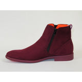 Men's TAYNO Chelsea Chukka Soft Micro Suede Zip up Boot Coupe S Wine - J.Valintin Men's Wear Legend - Coupe S - Wine - 9