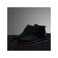 Mens Tayno Modern Chukka Boot Micro Suede Soft Comfortable Cushion Troupe Black - J.Valintin Men's Wear Legend - 99519