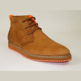 Mens Tayno Modern Chukka Boot Micro Suede Soft Comfortable Cushion Troupe Camel - J.Valintin Men's Wear Legend - 99525